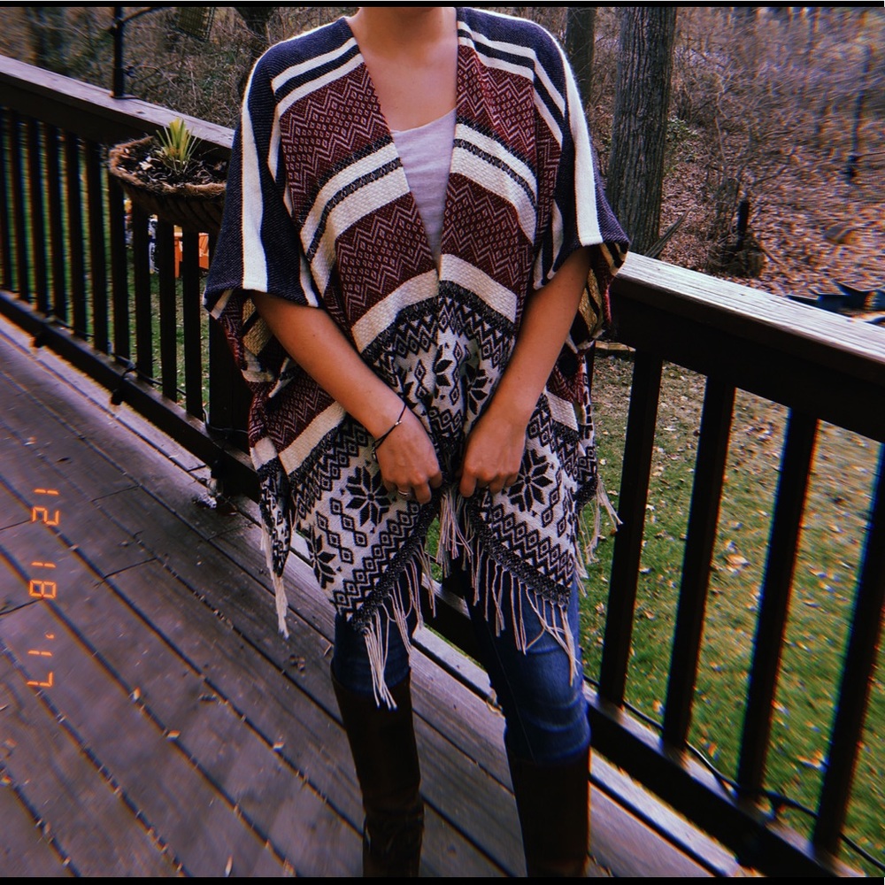 forever 21 poncho shrug